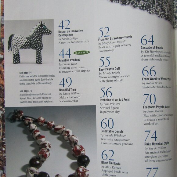 Bead and Button Magazine Creative Ideas For The Art of Beads and Jewelry 2001 - Picture 2 of 13